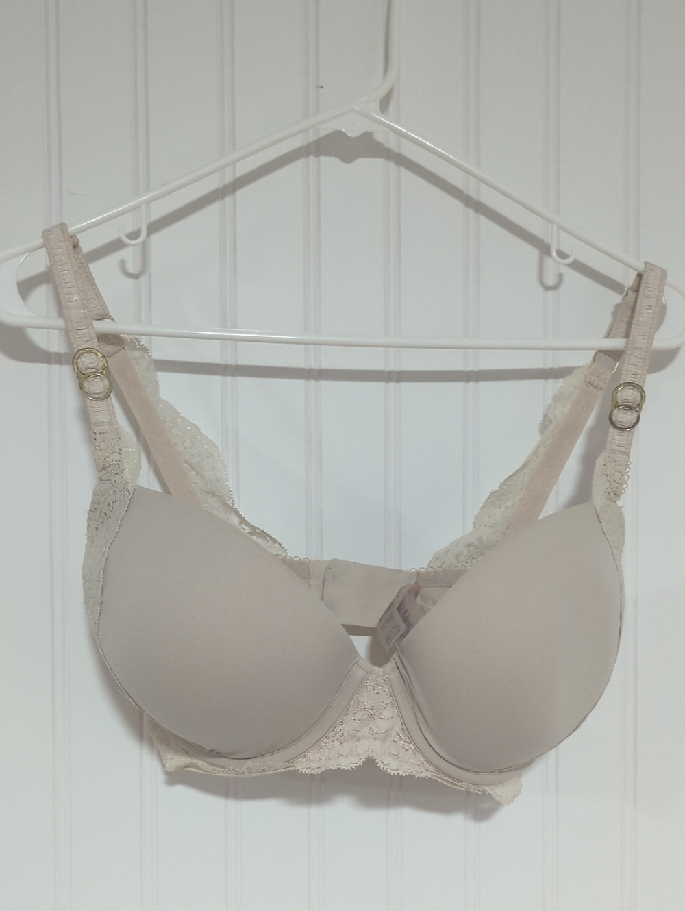 Stella McCartney Lace-Back T-Shirt Bra in Nude
